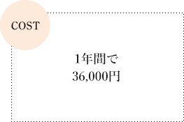 1年間で36,000円